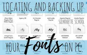 Learn more in this blog post about moving fonts. How To Backup Fonts Or Move Fonts From One Computer To Another For Mac Or Pc Silhouette School