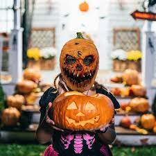 Amazon.com: JTLB Creepy Halloween Pumpkin Mask, Novelty Latex Scary  Halloween Costume Party Props : Toys & Games