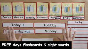 Days Of The Week Flashcards - FREE Printable Flashcards & Posters!