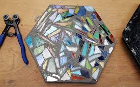 Stepping Stone With Scrap Glass