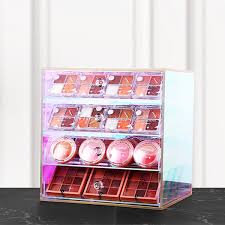 iridescent cosmetic storage box