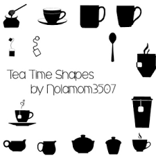 tea and coffee vector shapes for