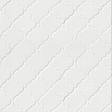 whisper white arabesque ceramic mosaic