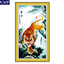 Us 27 7 49 Off Nkf Grand And Powerful Animal Style Chinese Needlepoint Patterns Counted Free Cross Stitch Charts And Patterns Home Decoration In