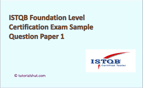 istqb certification sle paper 1