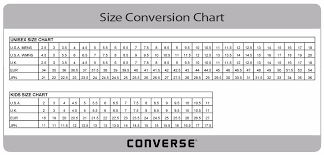 Czech Converse One Star Size Chart 80e73 07eb6