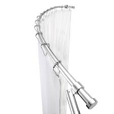 luxury 78 5 adjule curved fixed shower curtain rod croydex