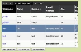 dynamically add remove rows in html