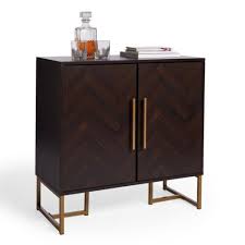 Sideboard Cabinet Dark Wood Parquet