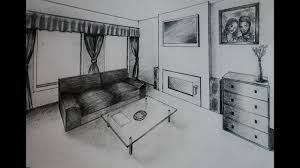 how to draw living room with