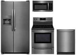black stainless steel kitchen package