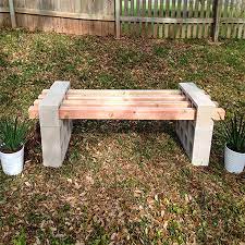 Concrete Or Wood Garden Bench Ideas
