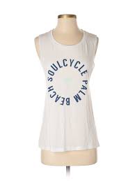 Details About Soul Cycle Women White Sleeveless T Shirt S