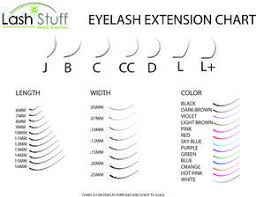 Size Chart Eyelash Extensions Tools Eyelash Extensions