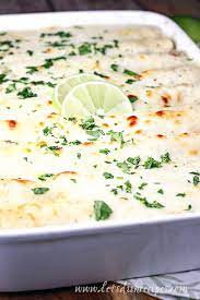 white en enchiladas with green