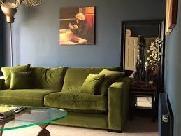 furnish with green velvet