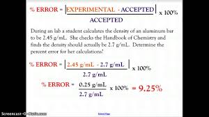 ch 3 chemistry determining error you
