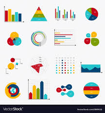 Business Data Market Elements Dot Bar Pie Charts