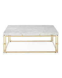 Madrid Marble Top Brass Coffee Table