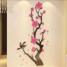3d Wall Stickers Plum Blossom Flowers