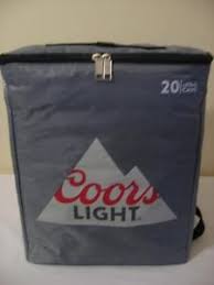 Coors Light Insulated Backpack Cooler Holds 20 12oz Cans Silver Nylon Shell Ebay