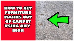 how to get furiture marks out of carpet