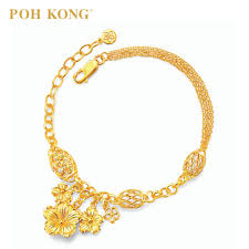 * * additional postage fee is required for delivering within malaysia. Poh Kong Karya Anggun 916 22k Yellow Gold Alamanda Bracelet 2019 Shopee Malaysia