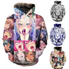 おたく, オタク, or ヲタク) is a japanese term for people with consuming interests, particularly in anime and manga. Japanese Anime Otaku Ahegao Manga Pullover Hoodie Hooded Sweatshirt Costume Coat Ebay