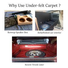 carpet trunk liner sub woofer wrap felt
