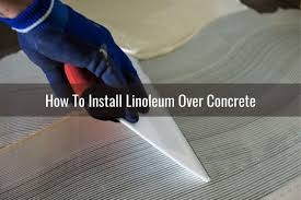 can you lay linoleum over concrete