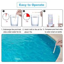 6 In 1 Swimming Pool Ph Test Paper Residual Chlorine Ph Value Alkalinity Hardness Test Strip Ph Tester Pool Cleaner Accessories