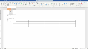 create tables in word instructions