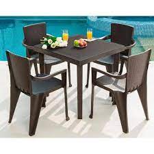 Mq Infinity 5 Piece Chair And Table Set Espresso