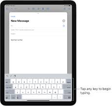 type with the onscreen keyboard on ipad