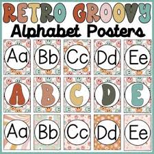 Retro Classroom Decor Alphabet Posters
