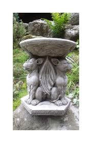 gargoyle bird bath cast stone garden