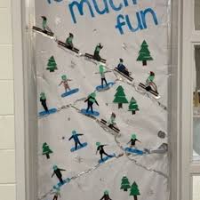 how to winter themed clroom door