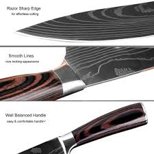 While other kitchen knives, like serrated knives and butcher knives, have more individualized uses, a in the kitchen appliances and technology lab, we tested more than 30 knives to find the best. Xituo 8 Inch Japanese Kitchen Knives Laser Damascus Pattern Chef Knife Sharp Santoku Cleaver Slicing Utility Knives Tool Edc Damascus Chef Knife Japanese Kitchen Knives Chef Knife Aliexpress