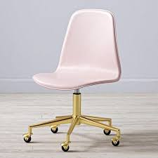 Luxmod gold office chair in white leather, mid back office chair with armrest, white and gold ergonomic desk chair for back support, modern executive chair white and gold，gold swivel office chair. Leather Pink And Gold Desk Chair Pink Desk Chair Gold Desk Chair Kids Desk Chair