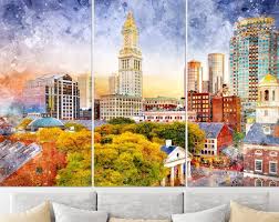 Buy Boston Skyline Boston Wall Art