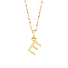 e initial pendant with chain in 10kt