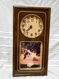 Vintage Tochigi Tokei Wall Clock Scenic