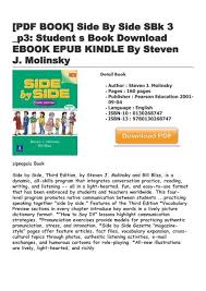 Enjoy the easiest way to have the most complete collection of books with compatible format of pdf,ebook, epub, mobi and kindle. Side By Side Sbk 3 P3