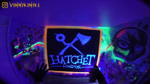 Hatchet London Pov Black Light Graffiti Logo Freehand Love Visit Explore London