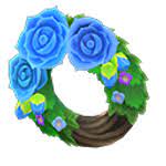 blue rose wreath trade