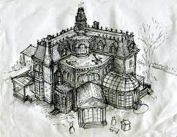 Drawing The Addams Family House Part 1