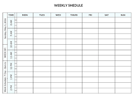 weekly planner templates schedule