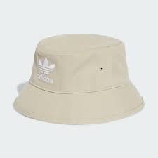 adidas adicolor trefoil bucket hat putty grey osfw uni lifestyle headwear