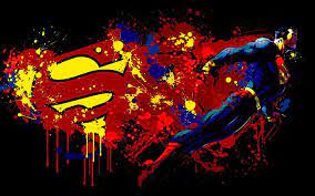 Hd Wallpaper Superman Paint Splash