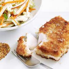 pan fried cod with slaw recipe food